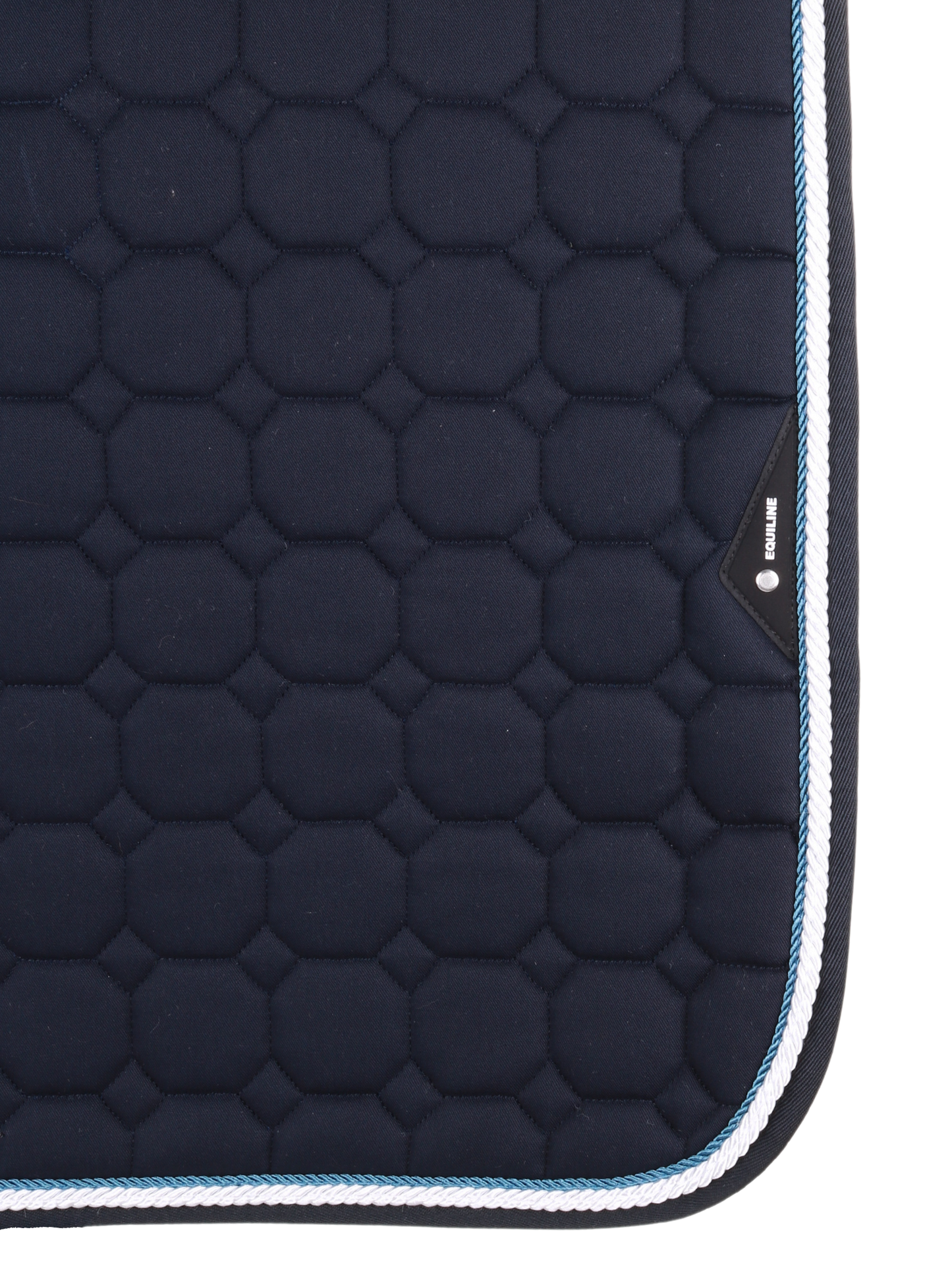 Ensemble Equiline de tapis de selle et de bonnet anti-mouches Navy-Blanc-Avio