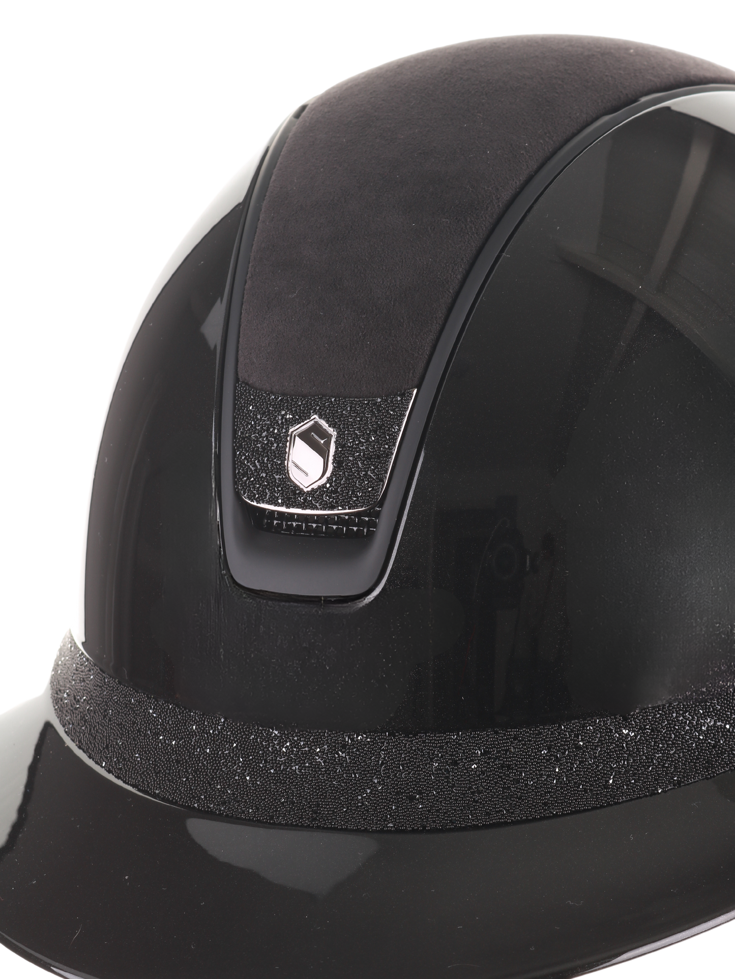 Samshield 2.0 Casque d'équitation Miss Shield Shadowglossy Crystal Blazon Bande frontale Noire