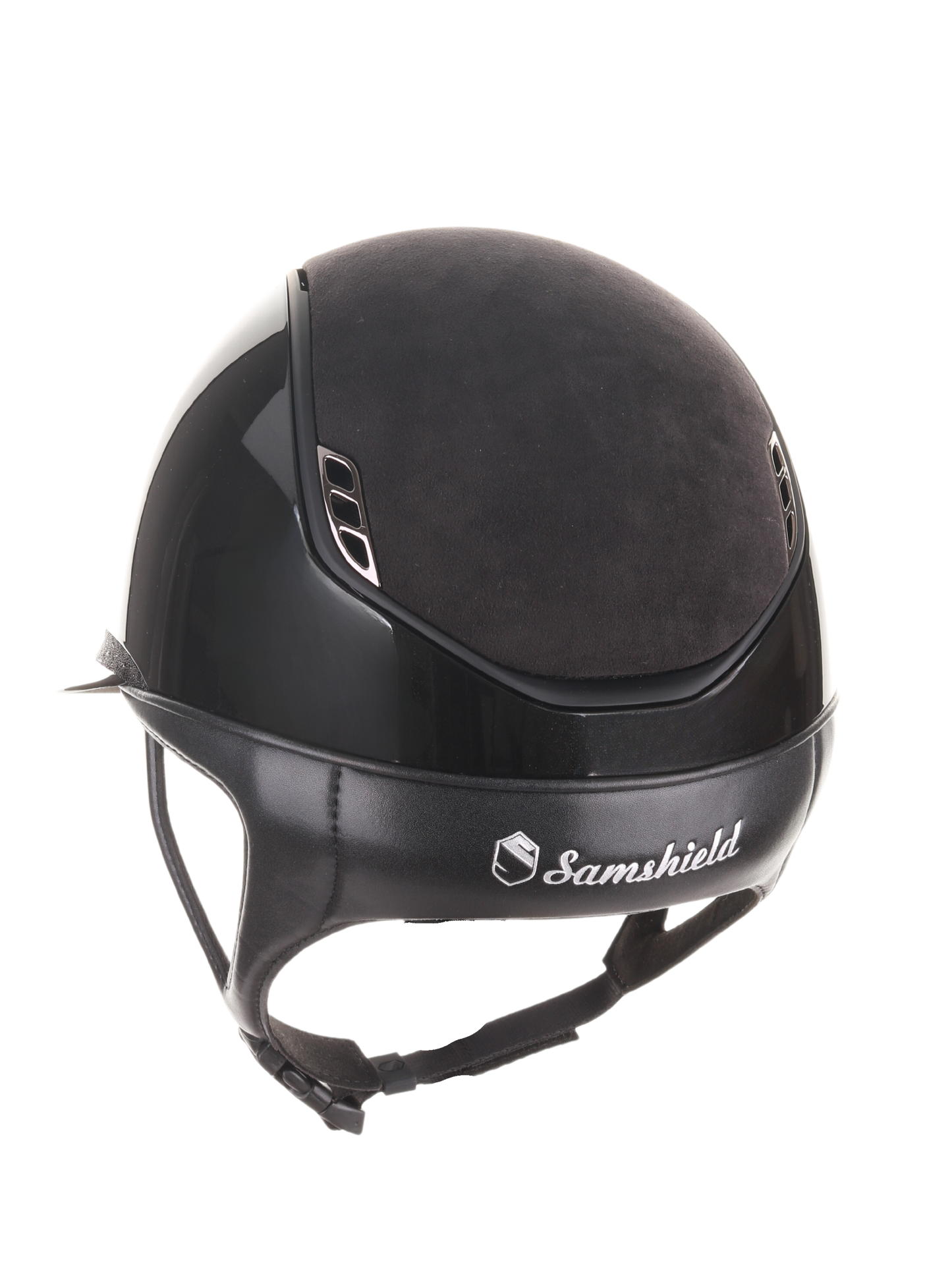 Samshield 2.0 Casque d'équitation Miss Shield Shadowglossy Crystal Blazon Bande frontale Noire