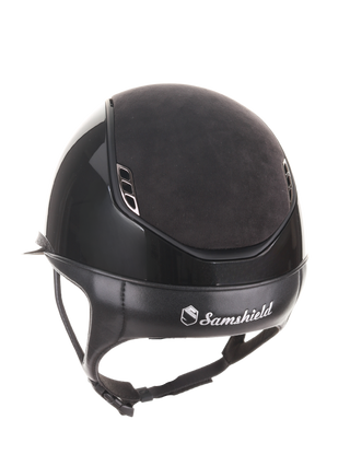 Samshield 2.0 Casque d'équitation Miss Shield Shadowglossy Crystal Blazon Bande frontale Noire