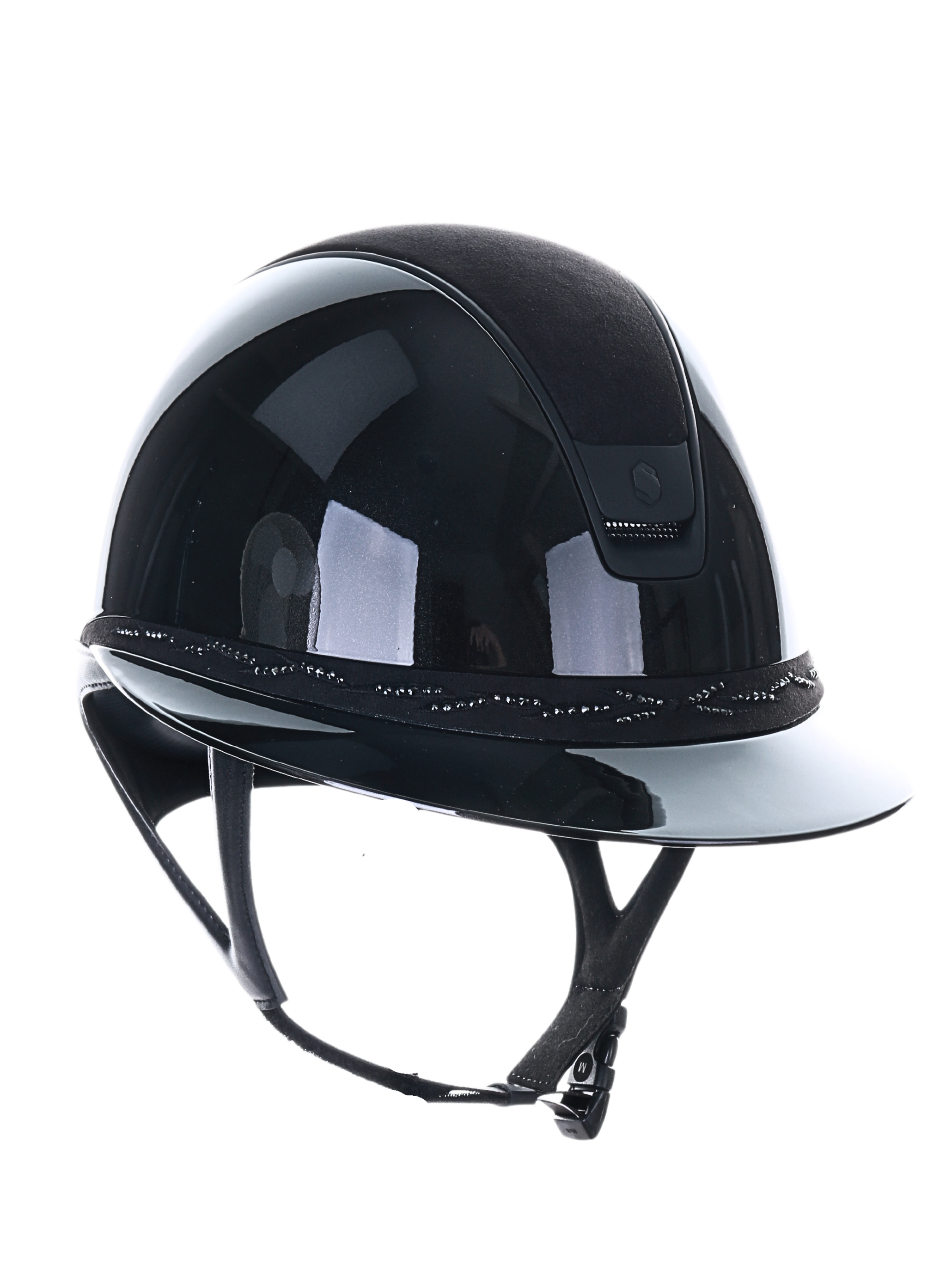 Samshield 2.0 Paardrijhelm Miss Shield Shadowglossy Flower Swarovski Zwart