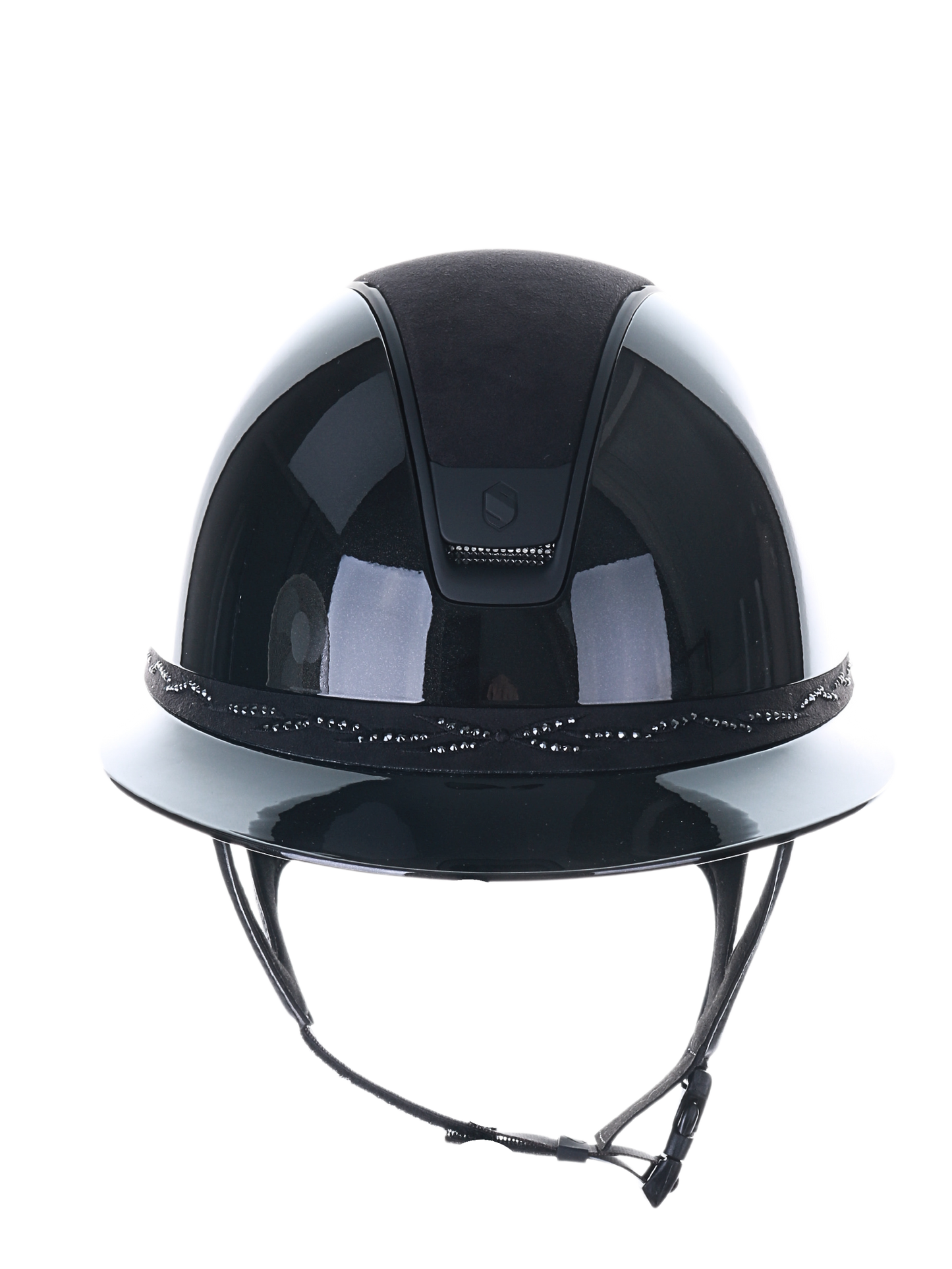 Samshield 2.0 Casque d'équitation Miss Shield Shadowglossy Fleur Swarovski Noir