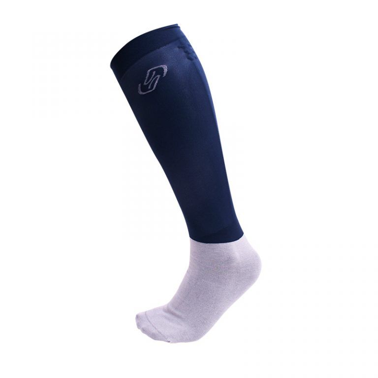 Un pack de 3 chaussettes d'équitation Equestrian Show bleu/gris