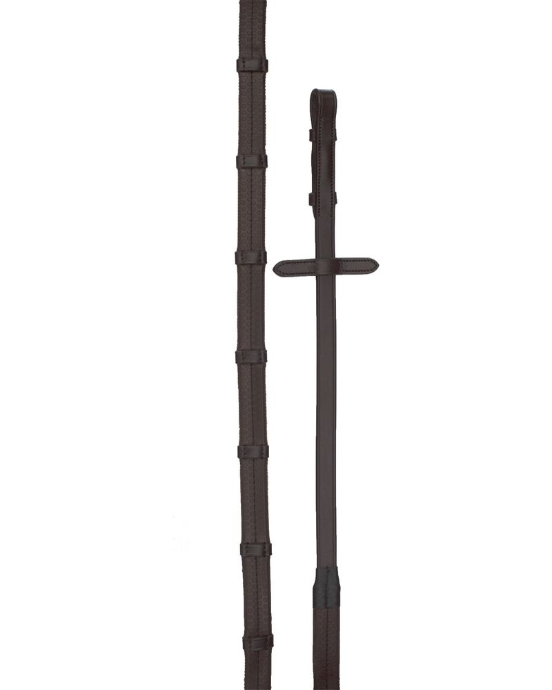 LJ Leathers Rubber grip teugels New Pro messing gesp Bruin Full