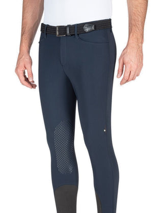 Equiline pantalon d'équitation d'hiver pour hommes avec grip aux genoux Wrentk Navy