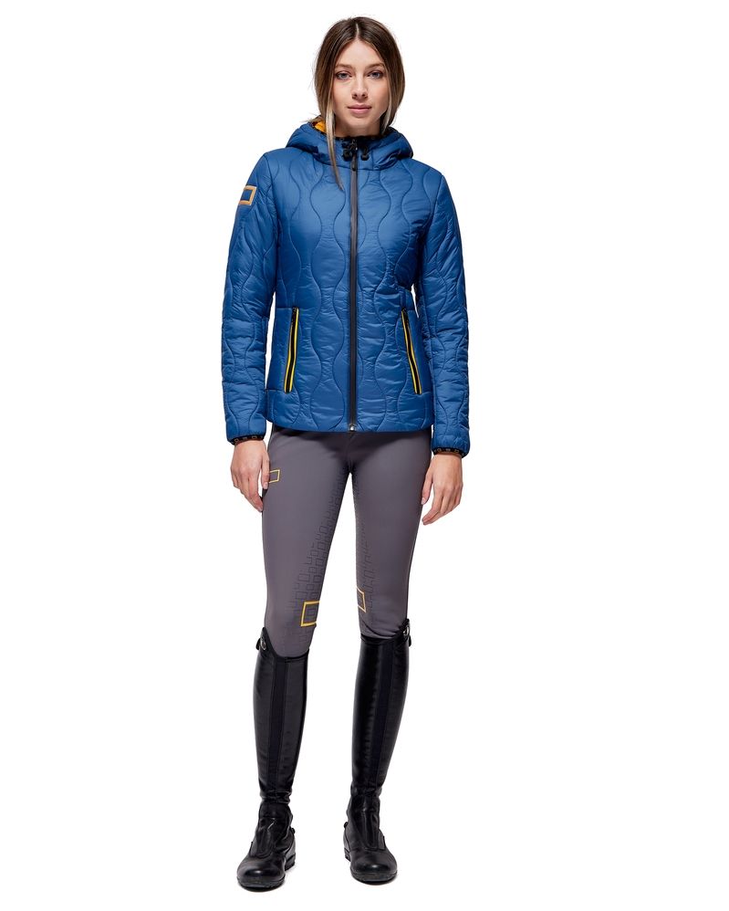 Veste matelassée femme bleu