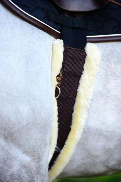 Sangle en nylon Kentucky Horsewear avec doublure en laine marron