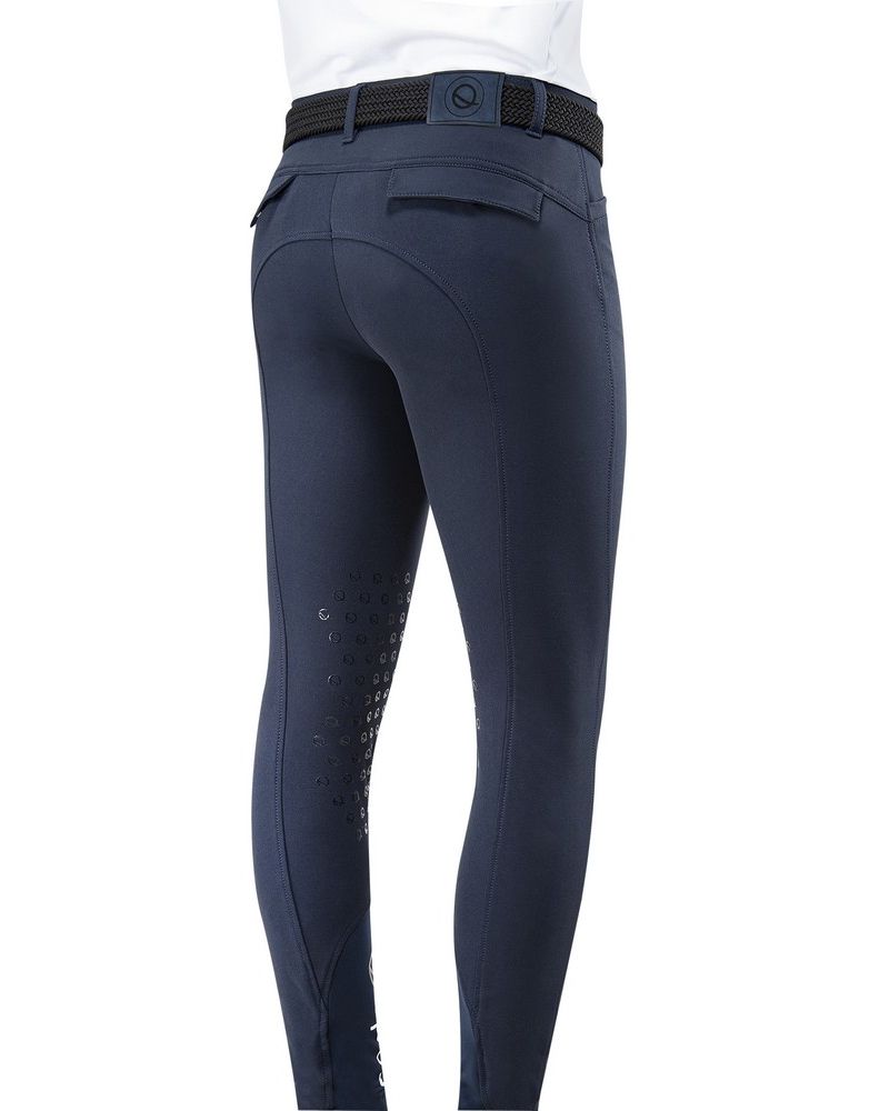 Pantalon d'équitation pour hommes avec grip aux genoux Davis bleu