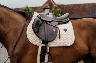 Couverture de selle Kentucky Horsewear en laine pour le saut beige