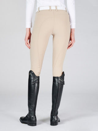 Pantalon d'équitation pour femmes Syracuse TK beige avec grip aux genoux