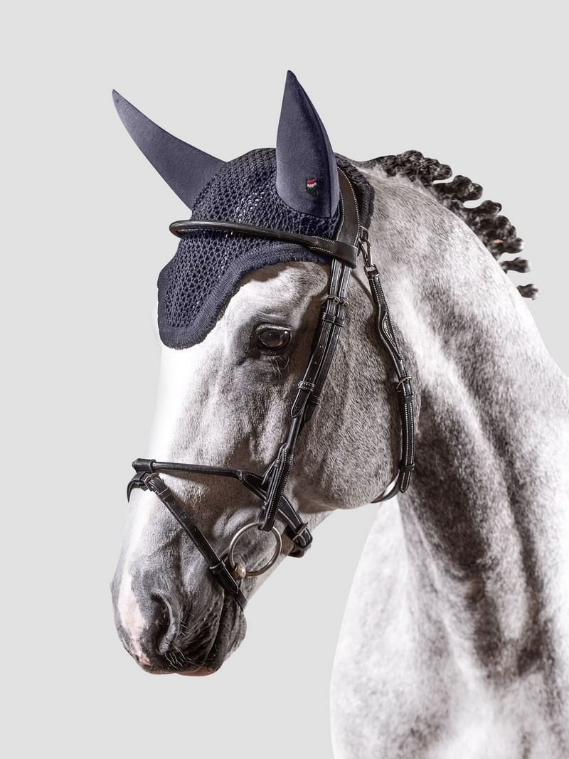 Equiline bonnet anti-bruit poney Ned bleu foncé