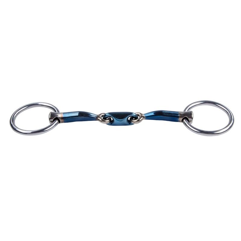 TRUST équitation Sweet Iron Double brisé Sous-plat - mors d'eau 12mm