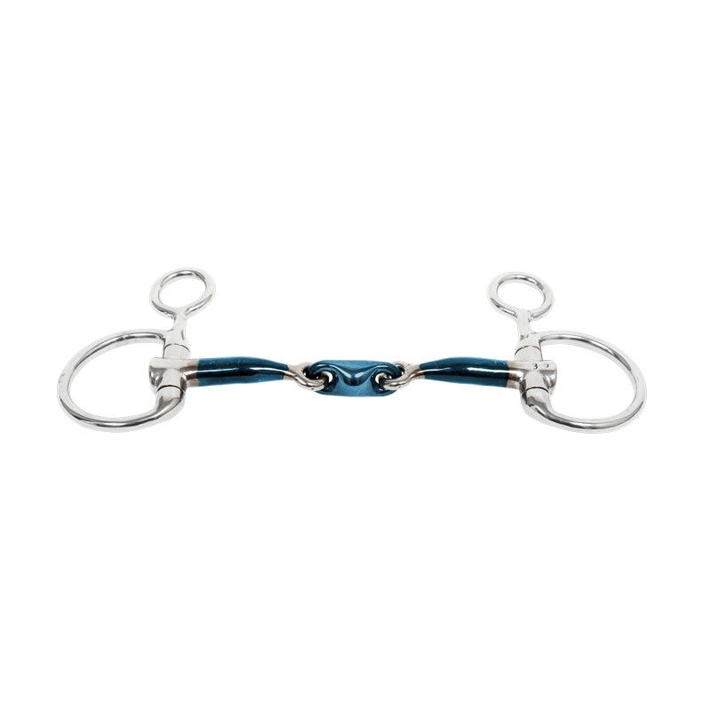 TRUST équitation mors Baucher double brisé en Sweet Iron 12mm