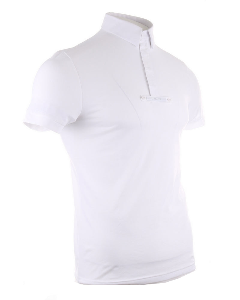 Chemise de compétition Equiline pour hommes à manches courtes Celirac Blanc