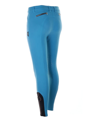 Vestrum pantalon d'équitation femme Giglio bleu poussiéreux avec grip aux genoux