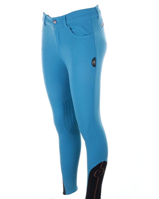 Vestrum pantalon d'équitation femme Giglio bleu poussiéreux avec grip aux genoux